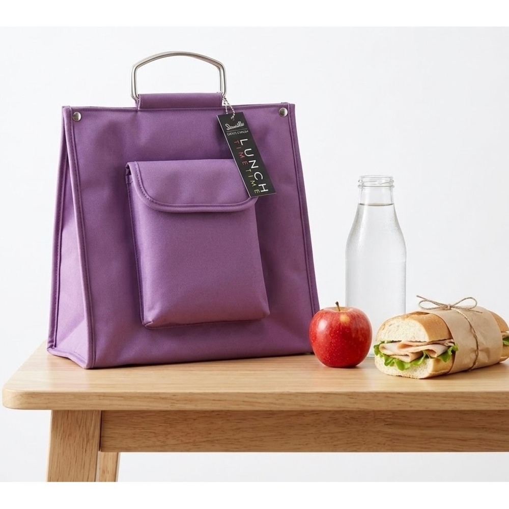 LUNCH TIME TOTE Purple Danielle by Upper Canada Metal Handle NWT